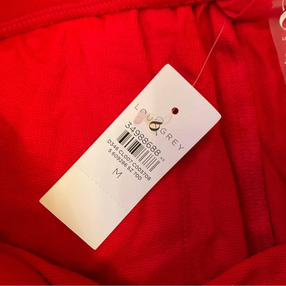 Lou & Grey Signaturesoft Drawstring Shorts - NWT - Medium - Tango Red